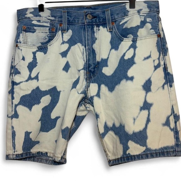 Levi's Other - Men’s Levi's 412 Slim Denim Jean Shorts + Bleached Acid-Wash Finish